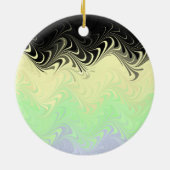 Boho Golvende Gemarmerde Abstract Cassgender Pride Keramisch Ornament (Achterkant)