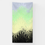 Boho Golvende Gemarmerde Abstract Cassgender Pride Spandoek (Verticaal)