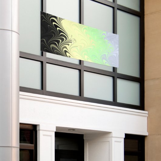 Boho Golvende Gemarmerde Abstract Cassgender Pride Spandoek (Buitenkant Gebouw)