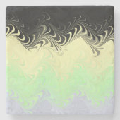 Boho Golvende Gemarmerde Abstract Cassgender Pride Stenen Onderzetter (Voorkant)