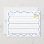 Boho golvende grens citroen Vrijgezellenfeest rece Kaart (Achterkant)