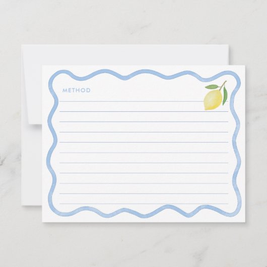 Boho golvende grens citroen Vrijgezellenfeest rece Kaart (Achterkant)