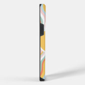 Boho Golvende Zonnestralen Retro Design iPhone Hoesje (Rechterkant)