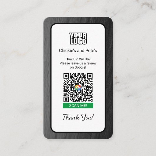 BOHO Google Review Visitekaartje (Voorkant)