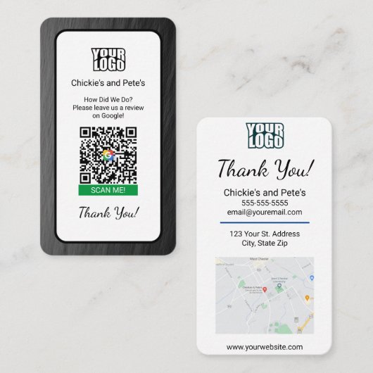 BOHO Google Review Visitekaartje (Voorkant / Achterkant)