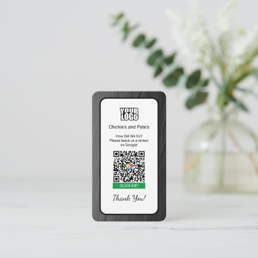 BOHO Google Review Visitekaartje (Staand voorkant)