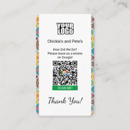 BOHO Google Review Visitekaartje met Google Map