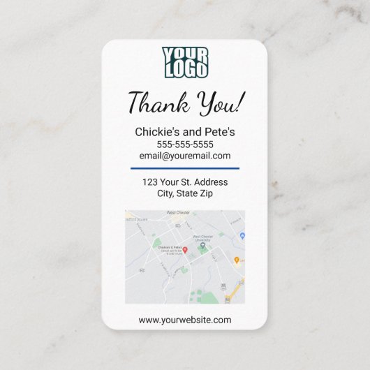 BOHO Google Review Visitekaartje met Google Map (Achterkant)