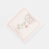 Boho Goose Birthday – Pink Balloon & Tartan Servet (Hoek)