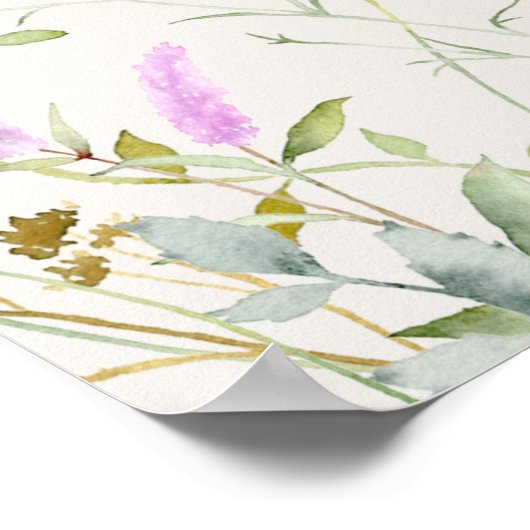 Boho Goose Duck Floral Baby shower artwork Poster (Hoek)