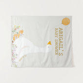 Boho Goose Duck Floral Baby shower Welkom Wandkleed (Voorkant (horizontaal))