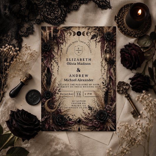 Boho Goth Huwelijk Kaart