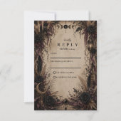 Boho Goth Huwelijk RSVP Kaartje (Voorkant)
