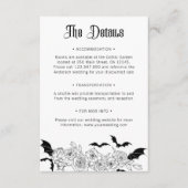Boho Gothic Botanische bruiloft Details Informatiekaartje (Voorkant)