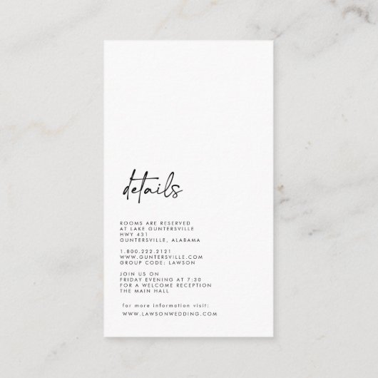 Boho Gothic Details Kaart (Achterkant)