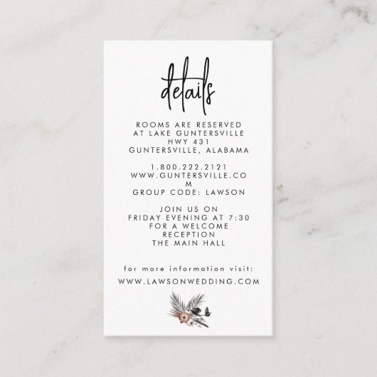 Boho Gothic Details Kaart (Voorkant)