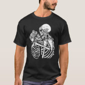 boho gothic skeleton houdt van valentijn schedel t-shirt (Voorkant)