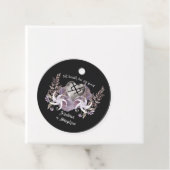 Boho Gothic Wildflower Viking Liefde Huwelijksguns Bedankjes Labels (In situ)