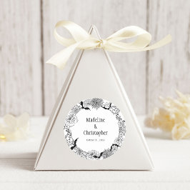 Boho Gotische Bloemen Bruiloft Ronde Sticker