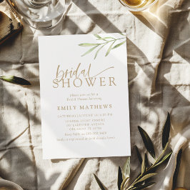 Boho Goud & Botanische Bruiloftsborrel Kaart