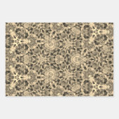 Boho goud en grijs inpakpapier vel (Voorkant 3)