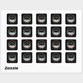 Boho Goud Kristal Cluster Bloemen Veer Zakelijk Vierkante Sticker (Vel)