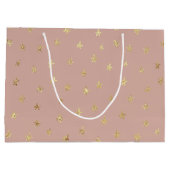 Boho Goud Stars Patroon Beige D6AEA3 Groot Cadeauzakje (Achterkant)