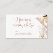 Boho goud Vlinder hoe groot is mama's buik Informatiekaartje (Voorkant)