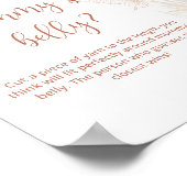 Boho goud Vlinder hoe groot is mama's buik spel Poster (Hoek)