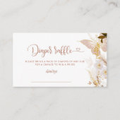 Boho goud Vlinder luier loterij ticket Informatiekaartje (Voorkant)