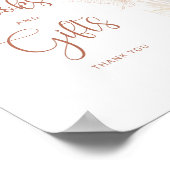 Boho gouden bloemenvlinder Boeken en geschenken Poster (Hoek)