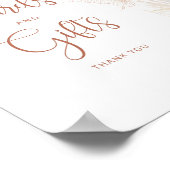 Boho gouden bloemenvlinder Kaarten en geschenken Poster (Hoek)