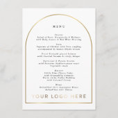 Boho Gouden Boog Evenementenlogo Menu (Voorkant)