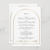Boho Gouden Boog Evenementenlogo Menu (Voorkant / Achterkant)