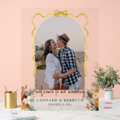 Boho gouden boog groen Bruiloft foto Acryl teken Acryl Bord (Huwelijk)