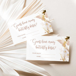 Boho gouden folie raden hoeveel vlinder kussen informatiekaartje