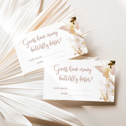 Boho gouden folie raden hoeveel vlinder kussen informatiekaartje