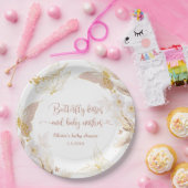 Boho gouden folie vlinder kussen baby shower papieren bordje (Feest)