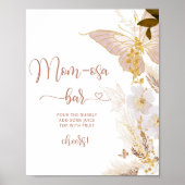 Boho gouden folie vlinder Mom-osa bar Poster (Voorkant)