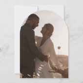 Boho Gouden Fotoboog Spaans Huwelijk Kaart (Achterkant)