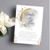 Boho gouden maanboeken voor baby shower informatiekaartje