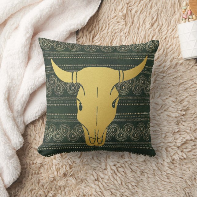 Boho Gouden Stier Kussen (Deken)