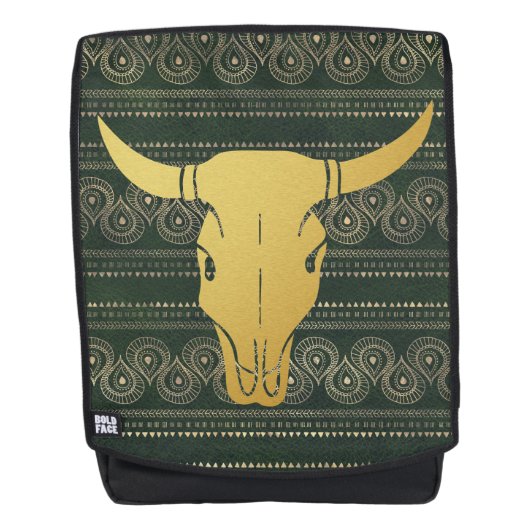 Boho Gouden Stier Rugtassen (Voorkant)