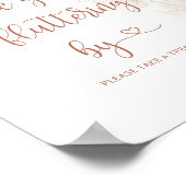 Boho gouden vlinder Bedankt voor het fladderen doo Poster (Hoek)