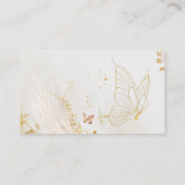 Boho gouden vlinder boeken voor baby ticket informatiekaartje (Achterkant)