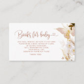 Boho gouden vlinder boeken voor baby ticket informatiekaartje (Voorkant)