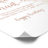 Boho gouden vlinder Fopspeen jacht spel Poster (Hoek)