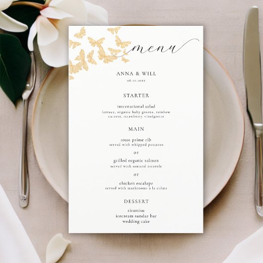 Boho gouden vlinders elegante romantische bruiloft