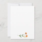 Boho goudsbloem bloemen en trouwringen kunst kaart (Achterkant)