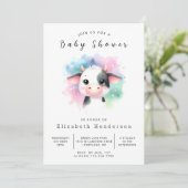 Boho gracieuze Koe Baby shower Kaart (Staand voorkant)